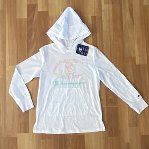 NWT CHAMPION WHITE GIRLS LONG SLEEVE TSHIRT HOODIE